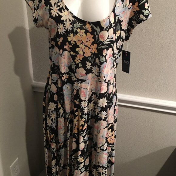 Chaps Floral Maxi Dress = Showstopper  New   Car1 Box  Size Large - Picture 2 of 3